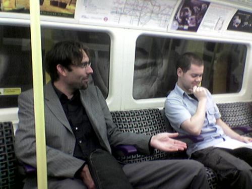 Taken when we were travelling 2 the studio in London & matt started talking 2 the dude nxt 2 him, asking him @ one point whether he liked working in London or not. The guy replied 'non of your business, m8...' 2 which matt asked how his Girlfriend was